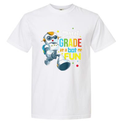 Back To School Team Second Grade Cool Robot Garment-Dyed Heavyweight T-Shirt