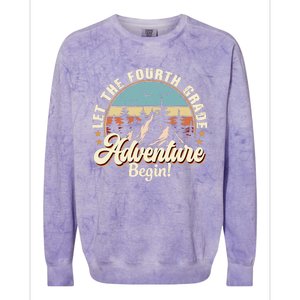 Back To School Let The 4th Grade Adventure Begin Colorblast Crewneck Sweatshirt