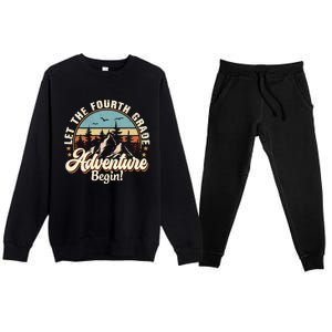 Back To School Let The 4th Grade Adventure Begin Premium Crewneck Sweatsuit Set