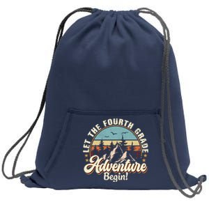 Back To School Let The 4th Grade Adventure Begin Sweatshirt Cinch Pack Bag