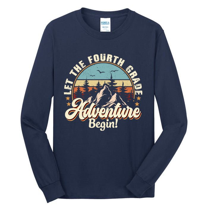 Back To School Let The 4th Grade Adventure Begin Tall Long Sleeve T-Shirt