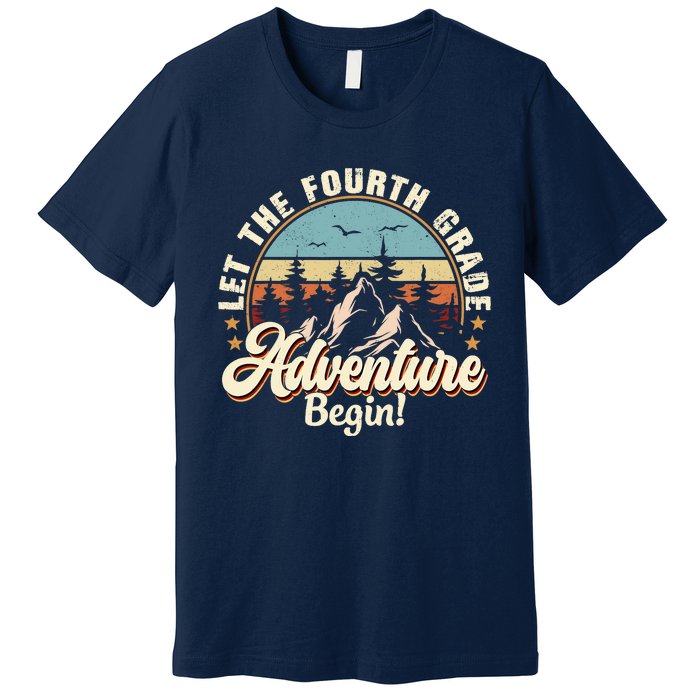 Back To School Let The 4th Grade Adventure Begin Premium T-Shirt