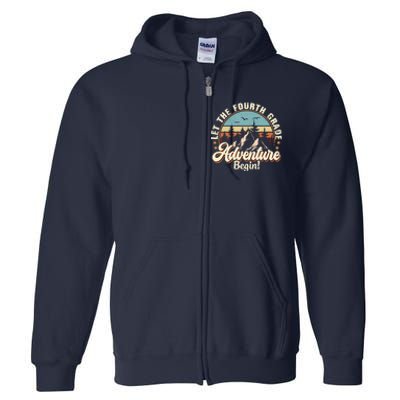 Back To School Let The 4th Grade Adventure Begin Full Zip Hoodie