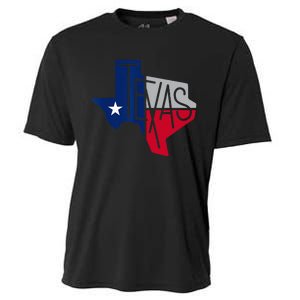 Beautiful Texas State Flag Star Silhouette Cooling Performance Crew T-Shirt