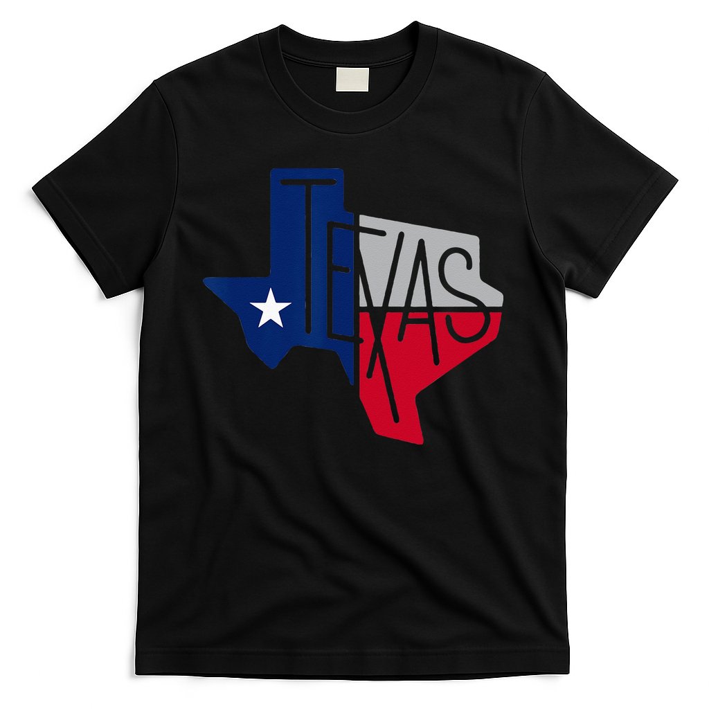 Beautiful Texas State Flag Star Silhouette T-Shirt