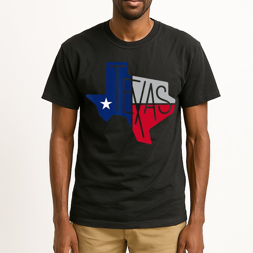 Beautiful Texas State Flag Star Silhouette Tall T-Shirt