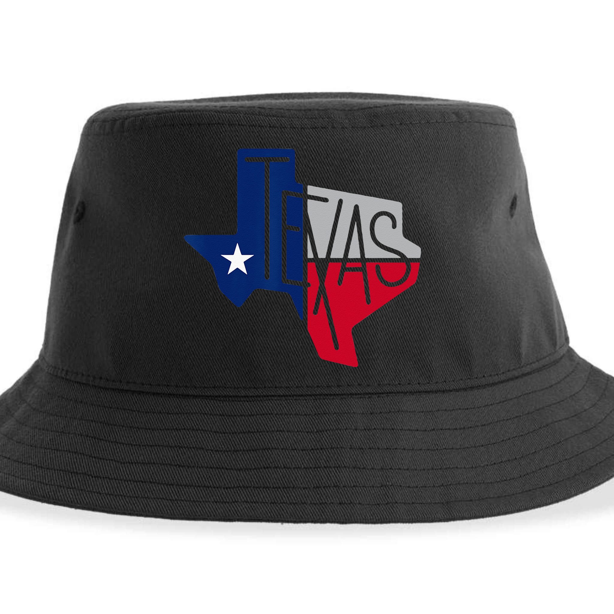 Beautiful Texas State Flag Star Silhouette Sustainable Bucket Hat