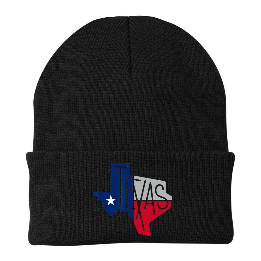 Beautiful Texas State Flag Star Silhouette Beanie