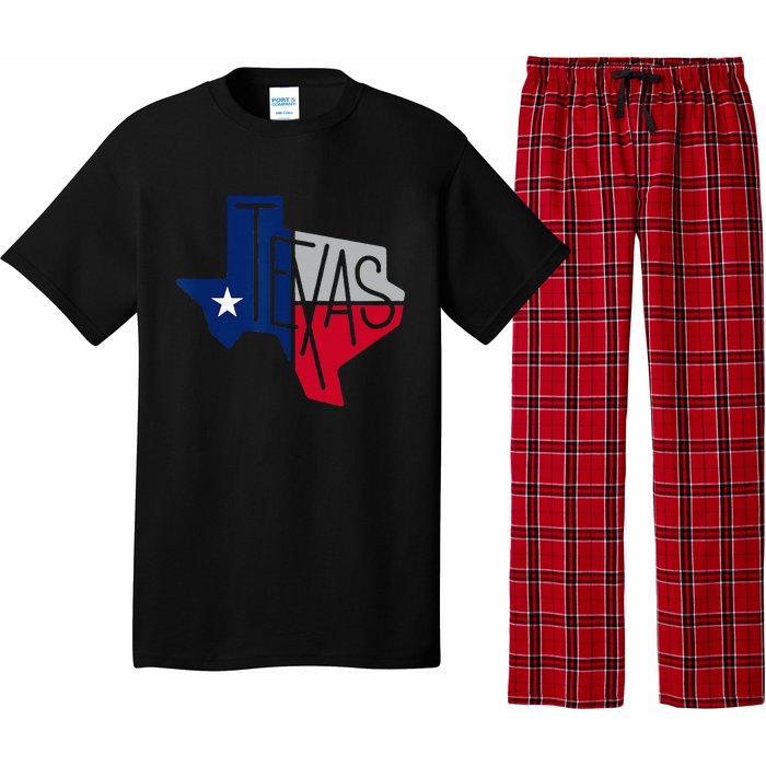 Beautiful Texas State Flag Star Silhouette Pajama Set