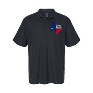 Beautiful Texas State Flag Star Silhouette Softstyle Adult Sport Polo