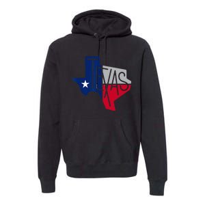 Beautiful Texas State Flag Star Silhouette Premium Hoodie