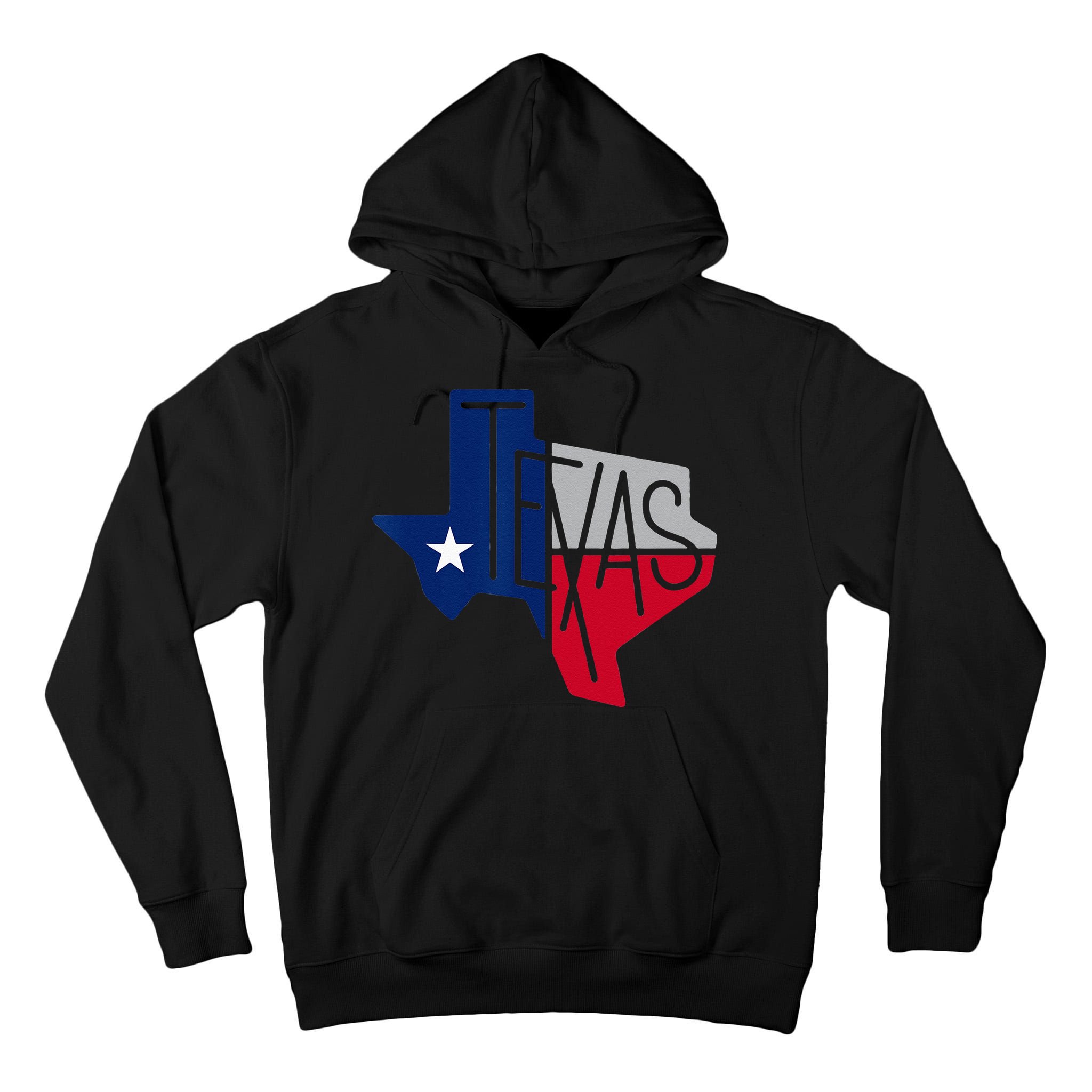 Beautiful Texas State Flag Star Silhouette Tall Hoodie