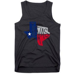 Beautiful Texas State Flag Star Silhouette Tank Top