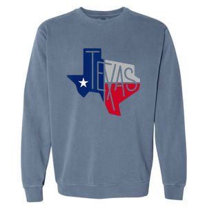 Beautiful Texas State Flag Star Silhouette Garment-Dyed Sweatshirt