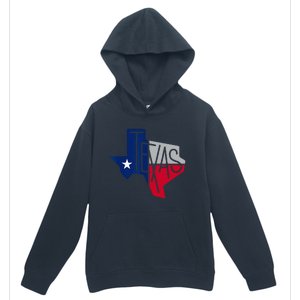 Beautiful Texas State Flag Star Silhouette Urban Pullover Hoodie