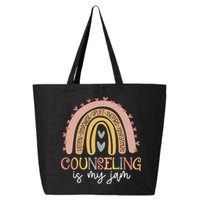 Back To School Counselor Counseling Is My Jam Rainbow 25L Jumbo Tote