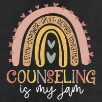 Back To School Counselor Counseling Is My Jam Rainbow 25L Jumbo Tote