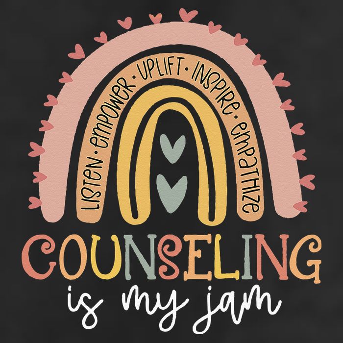 Back To School Counselor Counseling Is My Jam Rainbow 25L Jumbo Tote