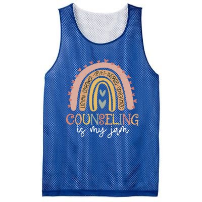 Back To School Counselor Counseling Is My Jam Rainbow Mesh Reversible Basketball Jersey Tank