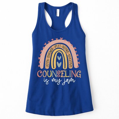 Back To School Counselor Counseling Is My Jam Rainbow Womens Tank Top