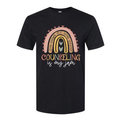 Back To School Counselor Counseling Is My Jam Rainbow Softstyle® CVC T-Shirt