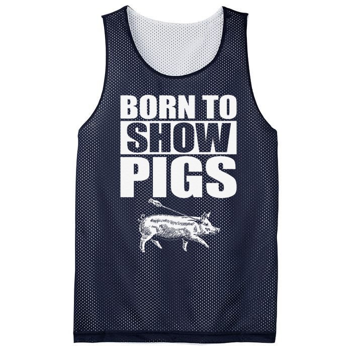 Born To Show Pigs Fuuny Mesh Reversible Basketball Jersey Tank