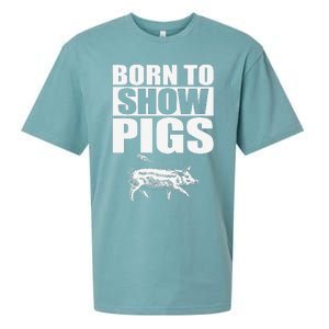 Born To Show Pigs Fuuny Sueded Cloud Jersey T-Shirt