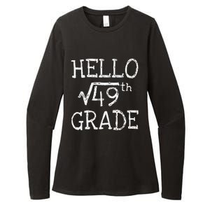 Back To School 7th Grade Square Root Of 49 Math Teacher Womens CVC Long Sleeve Shirt