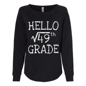 Back To School 7th Grade Square Root Of 49 Math Teacher Womens California Wash Sweatshirt