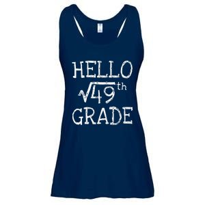 Back To School 7th Grade Square Root Of 49 Math Teacher Ladies Essential Flowy Tank