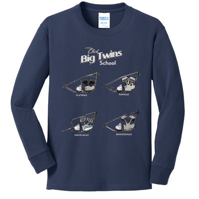 Big Twins Shovelhead Knucklehead Panhead Flathead Hd V Twin Premium Kids Long Sleeve Shirt