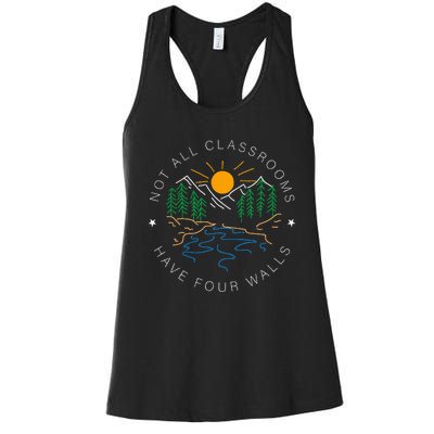 Back To School Not All Classrooms Have Four Walls Nature Women's Racerback Tank