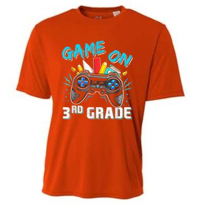 Back To School Game On Third Grade Gaming Student Funny Gift Cooling Performance Crew T-Shirt