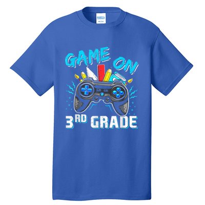 Back To School Game On Third Grade Gaming Student Funny Gift Tall T-Shirt