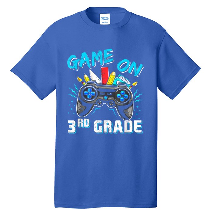 Back To School Game On Third Grade Gaming Student Funny Gift Tall T-Shirt