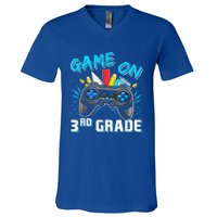 Back To School Game On Third Grade Gaming Student Funny Gift V-Neck T-Shirt