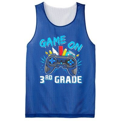 Back To School Game On Third Grade Gaming Student Funny Gift Mesh Reversible Basketball Jersey Tank