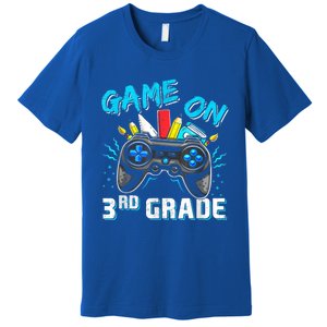 Back To School Game On Third Grade Gaming Student Funny Gift Premium T-Shirt