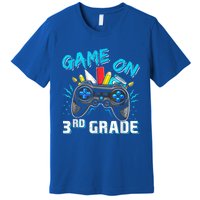 Back To School Game On Third Grade Gaming Student Funny Gift Premium T-Shirt