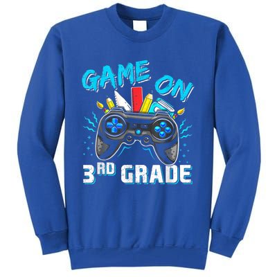 Back To School Game On Third Grade Gaming Student Funny Gift Tall Sweatshirt