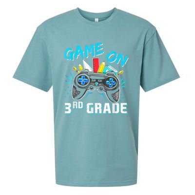 Back To School Game On Third Grade Gaming Student Funny Gift Sueded Cloud Jersey T-Shirt