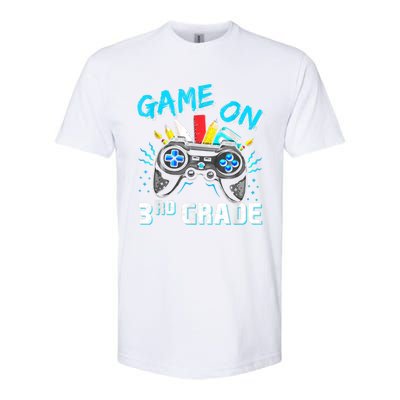 Back To School Game On Third Grade Gaming Student Funny Gift Softstyle CVC T-Shirt