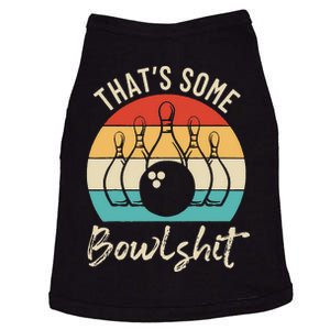 Bowling Thats Some Bowlshit Retro Bowling Lovers Bowler Doggie Tank