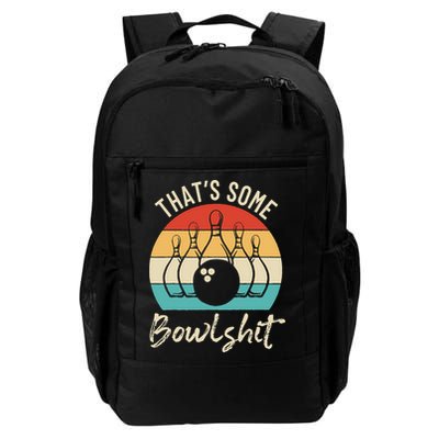 Bowling Thats Some Bowlshit Retro Bowling Lovers Bowler Backpack