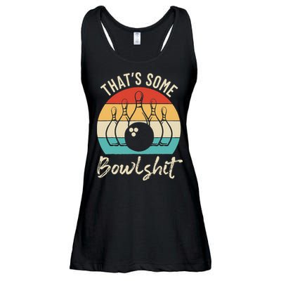 Bowling Thats Some Bowlshit Retro Bowling Lovers Bowler Ladies Essential Flowy Tank