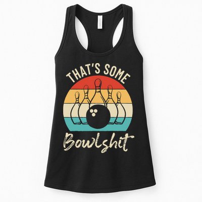 Bowling Thats Some Bowlshit Retro Bowling Lovers Bowler Womens Tank Top
