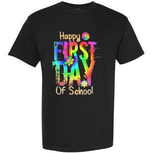 Back To School Teacher Student Happy First Day Of School Garment-Dyed Heavyweight T-Shirt