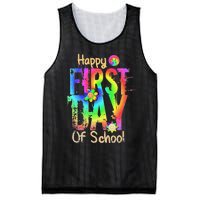 Back To School Teacher Student Happy First Day Of School Mesh Reversible Basketball Jersey Tank