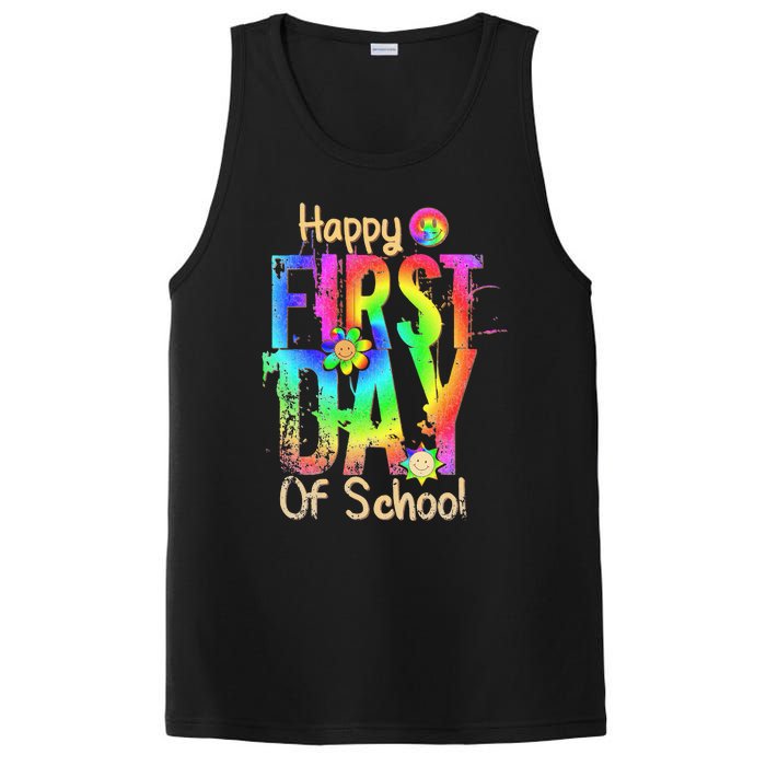 Back To School Teacher Student Happy First Day Of School PosiCharge Competitor Tank