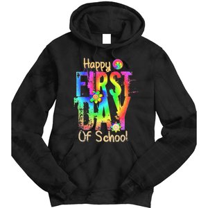 Back To School Teacher Student Happy First Day Of School Tie Dye Hoodie